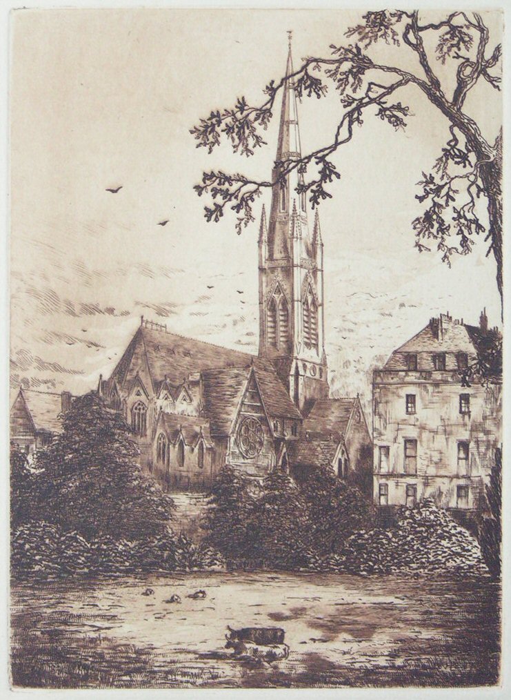 Etching - St. John's Church - Ellison